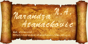 Narandža Atanacković vizit kartica